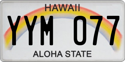 HI license plate YYM077