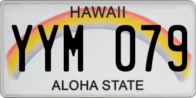 HI license plate YYM079