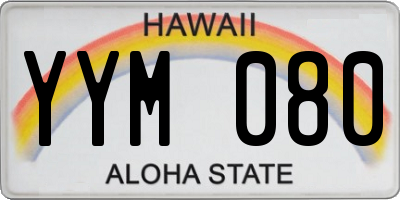 HI license plate YYM080