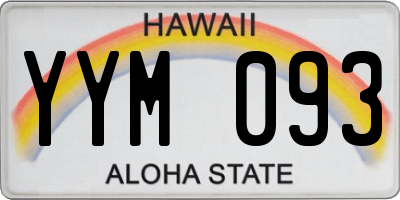 HI license plate YYM093