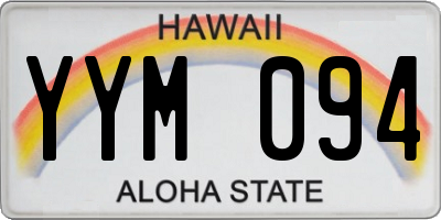 HI license plate YYM094