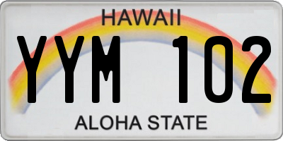 HI license plate YYM102