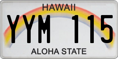 HI license plate YYM115