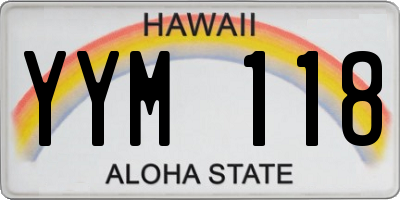 HI license plate YYM118