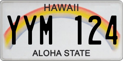 HI license plate YYM124
