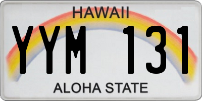 HI license plate YYM131