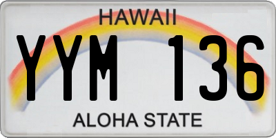 HI license plate YYM136