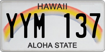 HI license plate YYM137