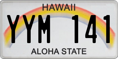 HI license plate YYM141