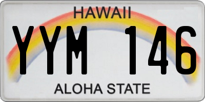 HI license plate YYM146
