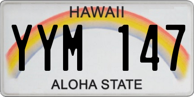 HI license plate YYM147