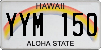 HI license plate YYM150