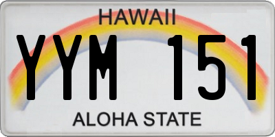 HI license plate YYM151