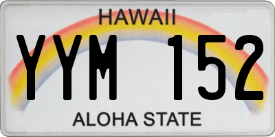 HI license plate YYM152