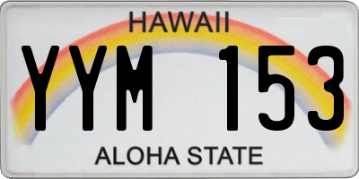 HI license plate YYM153