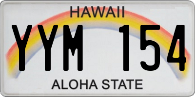 HI license plate YYM154