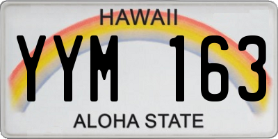 HI license plate YYM163