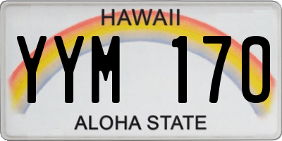HI license plate YYM170