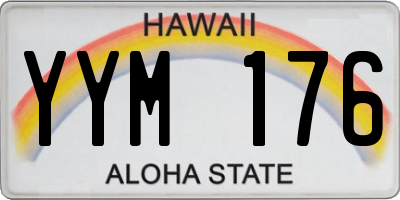 HI license plate YYM176
