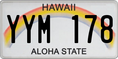 HI license plate YYM178