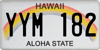 HI license plate YYM182
