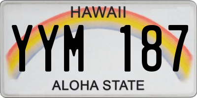 HI license plate YYM187