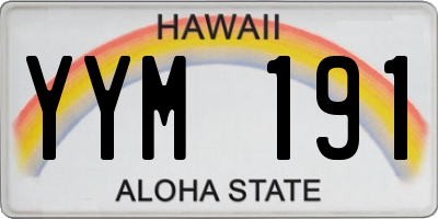 HI license plate YYM191