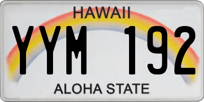 HI license plate YYM192