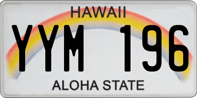 HI license plate YYM196