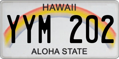 HI license plate YYM202