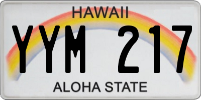 HI license plate YYM217
