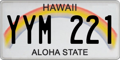 HI license plate YYM221