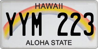 HI license plate YYM223