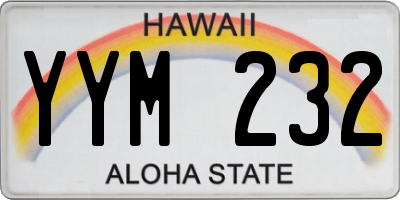 HI license plate YYM232