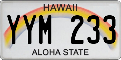HI license plate YYM233