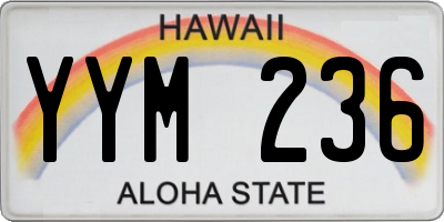 HI license plate YYM236