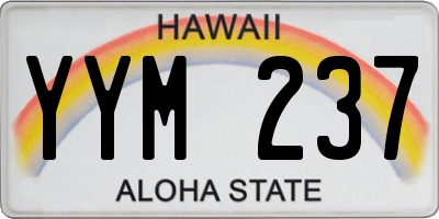 HI license plate YYM237