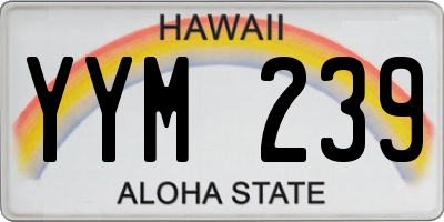 HI license plate YYM239