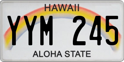 HI license plate YYM245