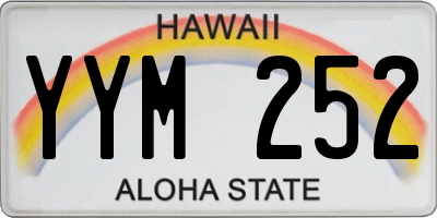 HI license plate YYM252