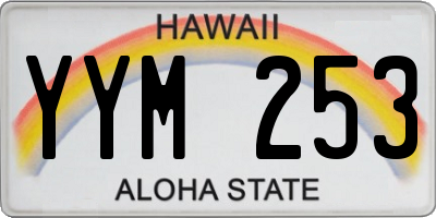 HI license plate YYM253
