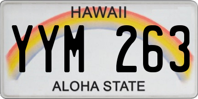 HI license plate YYM263
