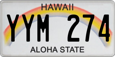HI license plate YYM274