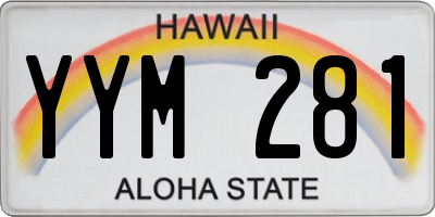 HI license plate YYM281