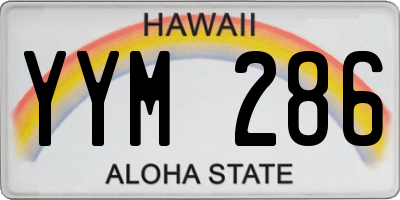 HI license plate YYM286