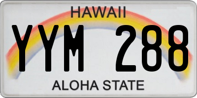 HI license plate YYM288