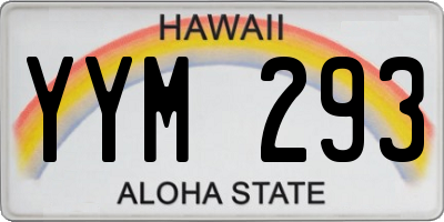 HI license plate YYM293