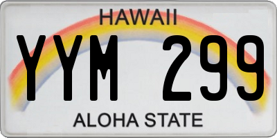 HI license plate YYM299