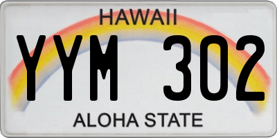 HI license plate YYM302