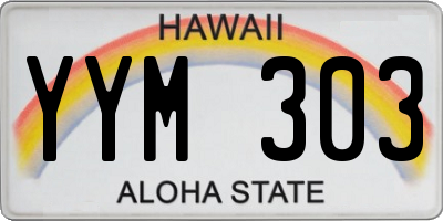 HI license plate YYM303